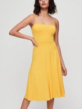 Aritzia Wilfred Free Roseanne Dress Fit-and-flare A-line midi dress M